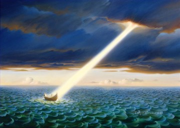  contemporary Painting - modern contemporary 17 surrealism sailing heaven